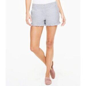 LOFT Gray Ruffle Hem Flat Front Shorts Size 4 New
